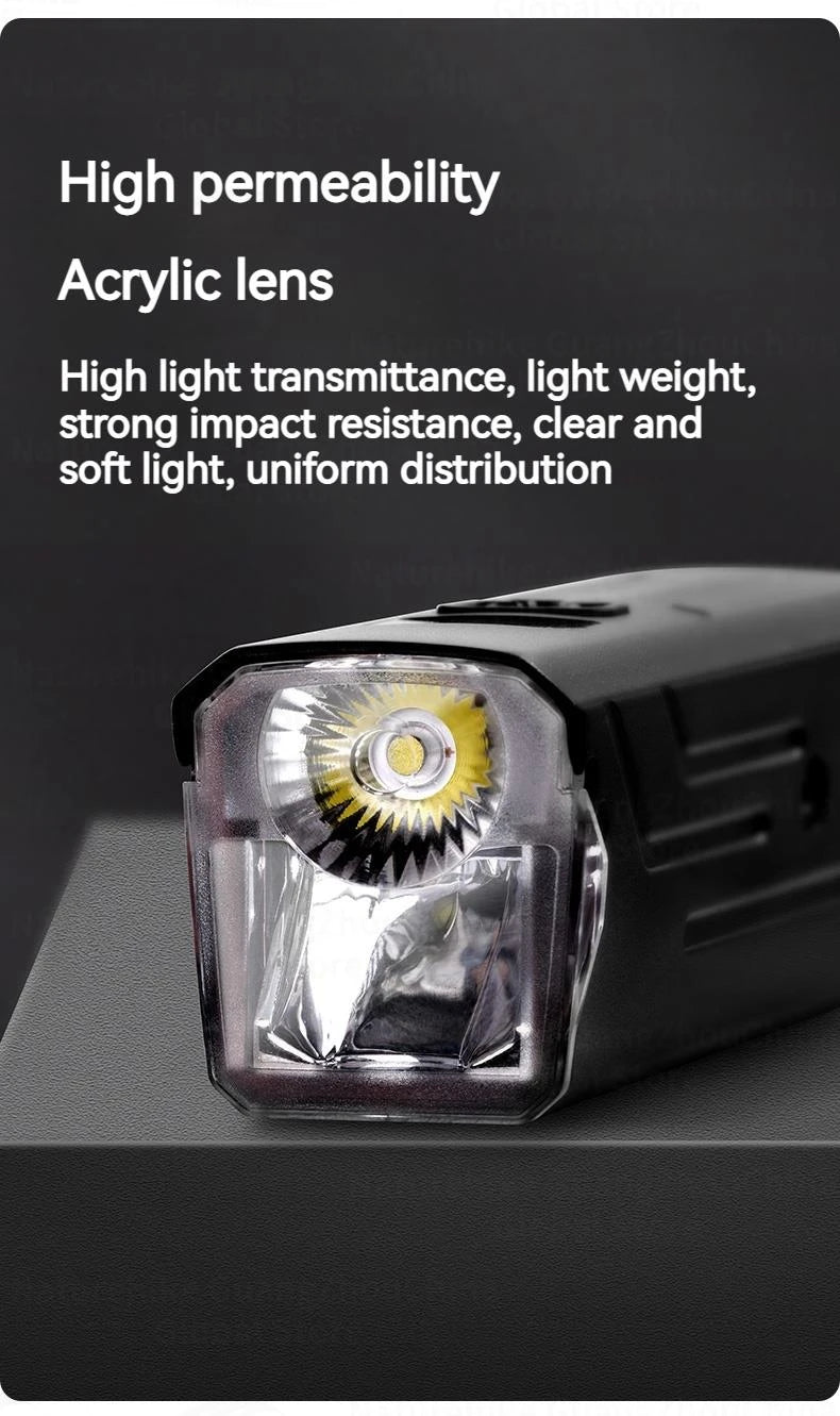 BLACKDOG T2 Dual Beam Cycling Headlight Portable Ultralight Outdoor Strong Night Bike Light Riding Lamp Flashlight Induction Sensor Front Rear Light USB Rechargeable Waterproof Mountain Bicycle Heavy Duty Original Black Dog