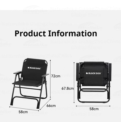 Blackdog Leisure Coffee Chair Portable Casual Folding Chair 600D Thick Double-Layer Oxford Cloth Camping Fishing Wood Armchair Bearing 120kg Seat