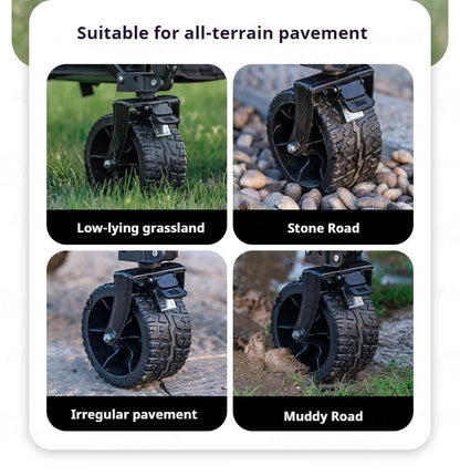 BLACKDOG Mountain Shadow Plus Camping Cart Portable Folding Cart With Brake Wheels Detachable Large Capacity Utility Wagon Outdoor Collapsible Trolley