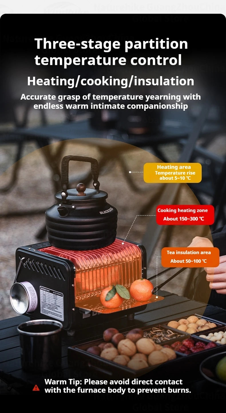 Blackdog Cassette Heating Stove Portable 1500W Gas Winter Heater Multi-function Outdoor Camping Hiking Warm Butane Stove Gas Fireplace Burner