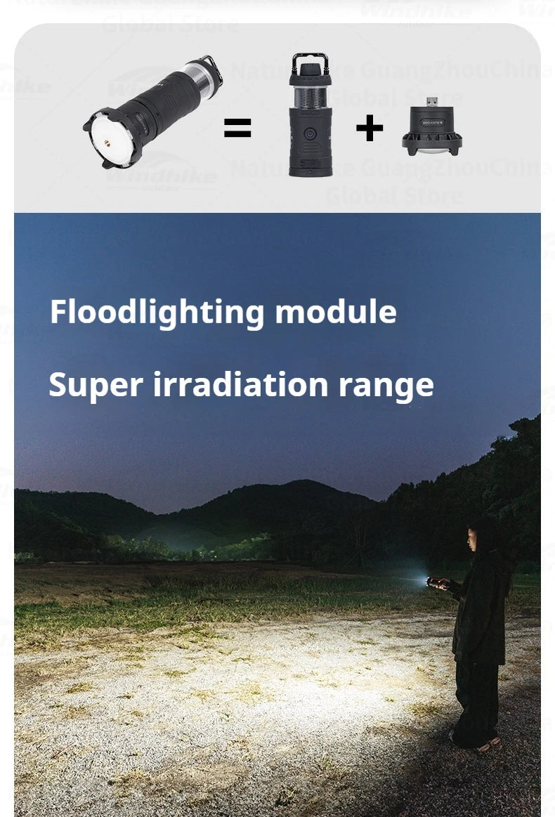 BLACKDOG Multifunctional Module Light Portable 5000mAh Anti-mosquito Fan Speaker Air Pump Camping Lamp Flashlight Waterproof Atmosphere Light