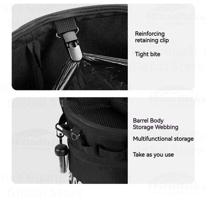 BLACKDOG Outdoor Folding Bucket Bag 40L Capacity Outdoor Portable Ultralight Multi-Functional Folding Round Clothes Bag Sundry Storage Box Hiking Camping Picnic Beach Travel  Heavy Duty Original Black Dog