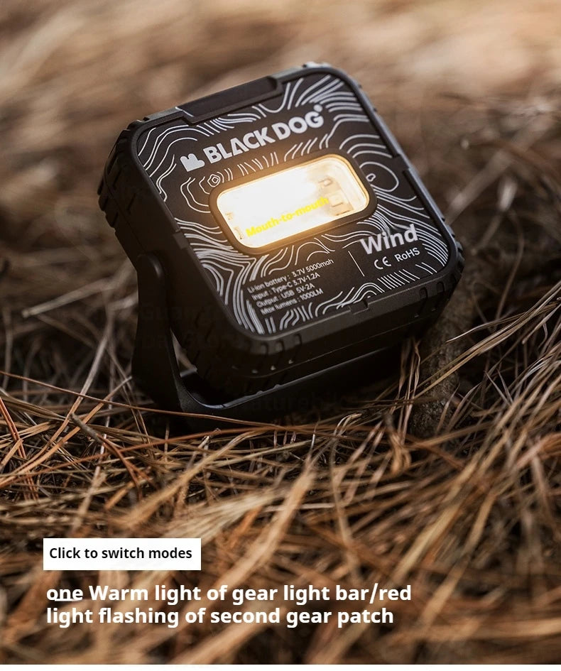 Blackdog All Terrain Double-Sided Camping Light Waterproof IPX5 Rechargeable Emergency Lamp 1000lm 5000mAh Long Battery Light Outdoor Lighting