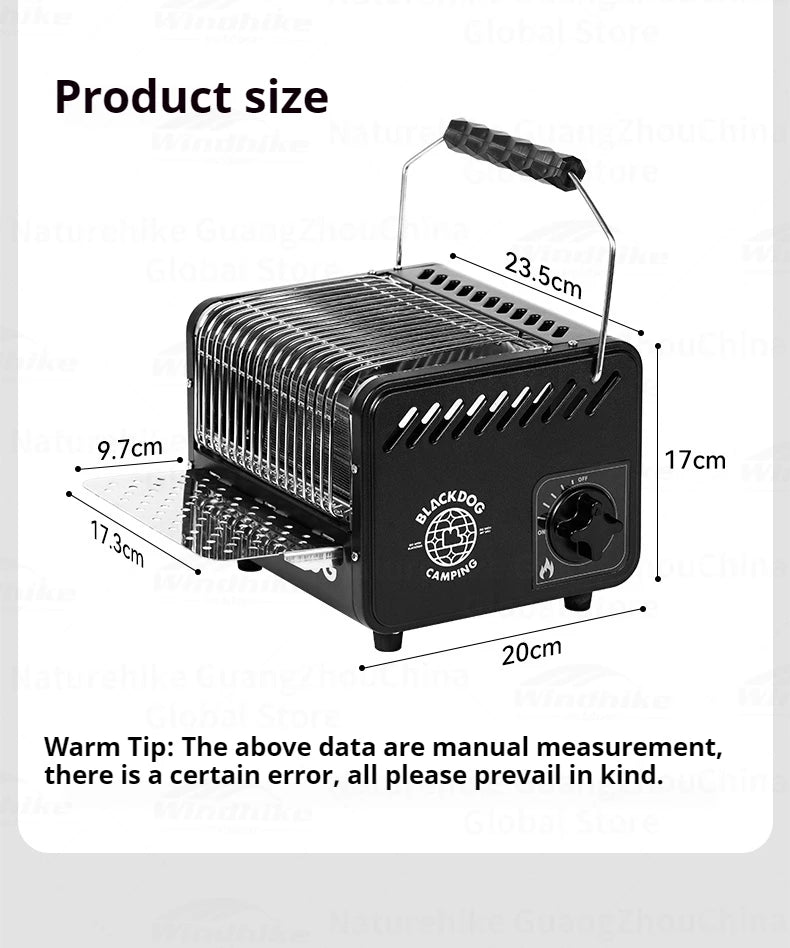 Blackdog Cassette Heating Stove Portable 1500W Gas Winter Heater Multi-function Outdoor Camping Hiking Warm Butane Stove Gas Fireplace Burner