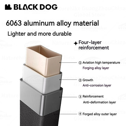 BLACKDOG Double Layer Folding Table Outdoor Desktop Aluminum Alloy Portable Lightweight IGT Egg Roll Table Camping Hiking Picnic Beach Travel Heavy Duty Original Black Dog