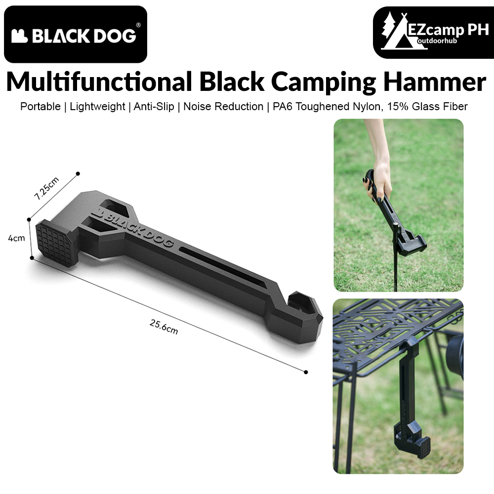 BLACKDOG Campsite Hammer Portable Lightweight Multifunctional Camping Tool Tent Plastic Ground Peg Nail Hammer Survival Tools Outdoor Equipment