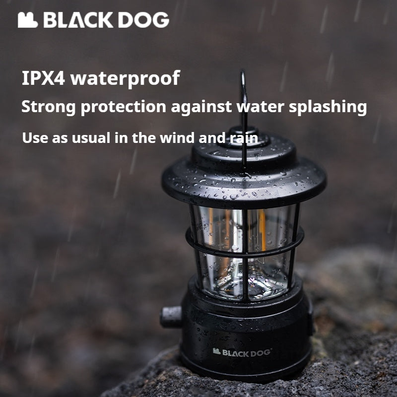 Blackdog Retro Mini Camping Light Portable Lightweight Rechargeable Lamp Waterproof 3600mAH Battery LED Atmosphere Stepless Dimming Hanging Lantern