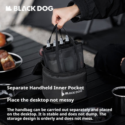 BLACKDOG Outdoor Seasoning Storage Bag Portable Condiment Bottle Set Outdoor Picnic Camping BBQ Jar Spice Container Organizer Kit 600D Oxford Cloth