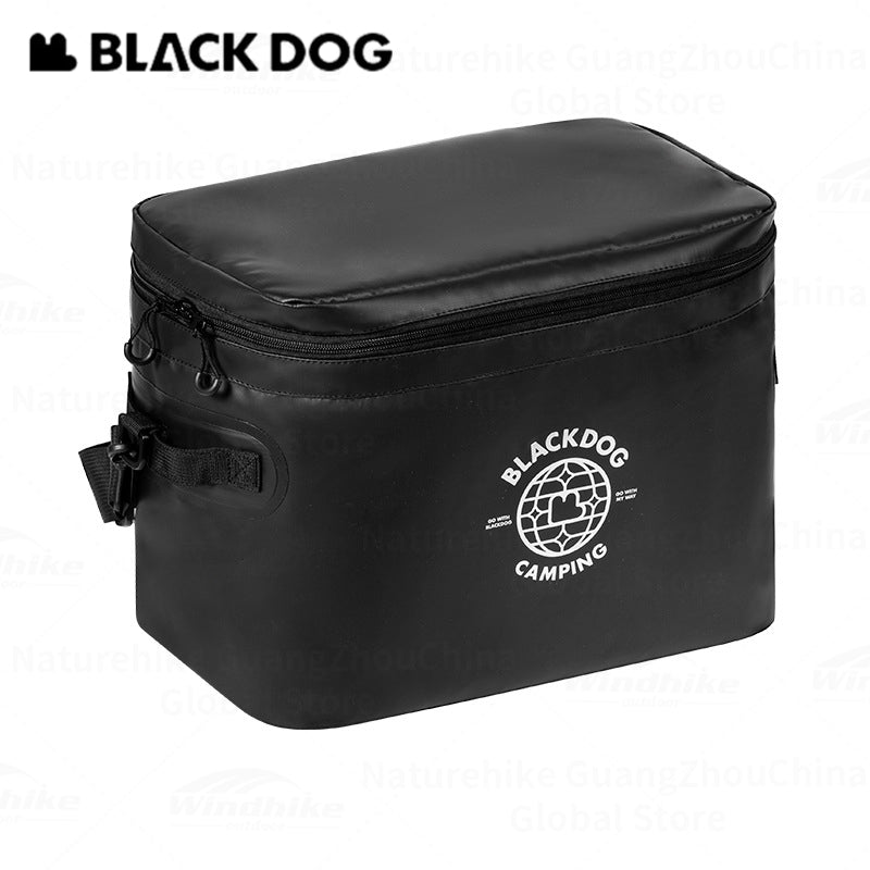 BLACKDOG 20L Portable PVC Ice Bag With Shoulder Strap Outdoor Leakproof Insulated Thermal Lunch Cooler PVC Box Camping Hiking Picnic Beach Travel Heavy Duty Original Black Dog