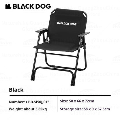 Blackdog Leisure Coffee Chair Portable Casual Folding Chair 600D Thick Double-Layer Oxford Cloth Camping Fishing Wood Armchair Bearing 120kg Seat