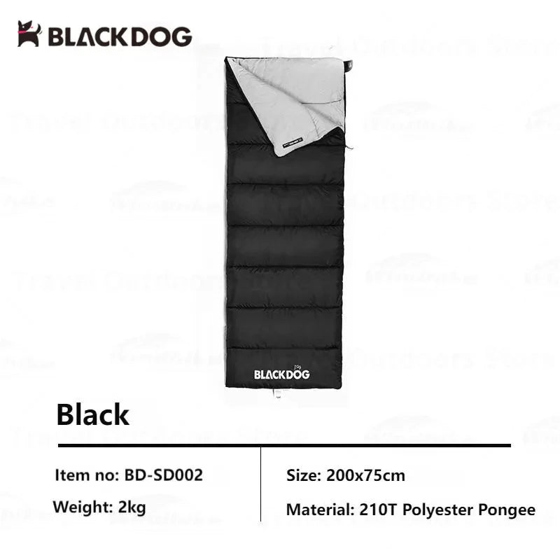 BLACKDOG Envelope Sleeping Bag Portable Ultralight Double Spring Autumn Warm Adult Sleeping Bag 210T Polyester Pongee Camping Outdoor Travel Hiking