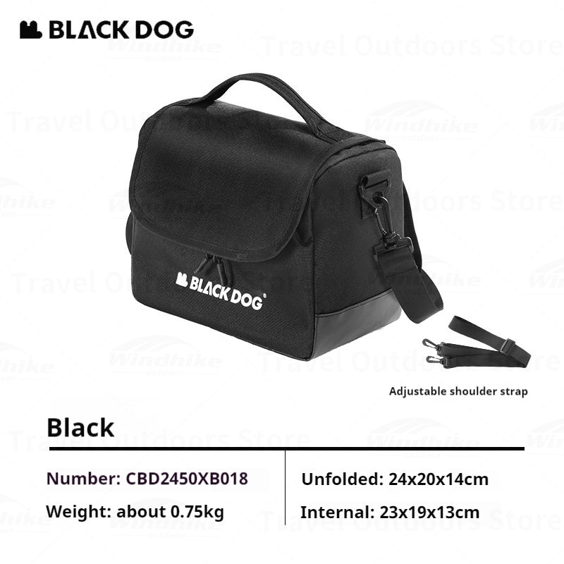 Blackdog Portable Storage Bag Ultralight Multifunctional Handbag Bag Detachable Washable Layered Wear Resisting Waterproof Camping Hiking Outdoor Picnic Beach Travel Heavy Duty Original Black Dog