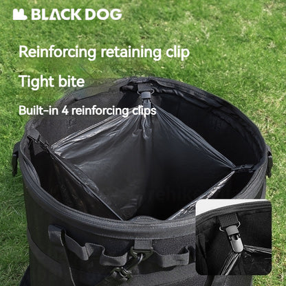 BLACKDOG Outdoor Folding Bucket Bag 40L Capacity Outdoor Portable Ultralight Multi-Functional Folding Round Clothes Bag Sundry Storage Box Hiking Camping Picnic Beach Travel  Heavy Duty Original Black Dog