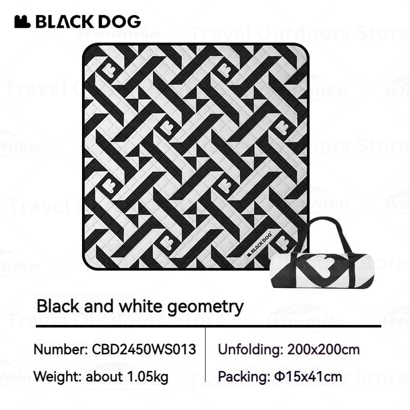 BLACKDOG Portable Ultrasonic Aluminum Picnic Mat Soft And Skin-Friendly Water-proof Moisture-Proof And Stain-Proof Mattress Sleeping Pad Beach Garden Hiking Camping Outdoor Blanket Original Heavy Duty Black Dog