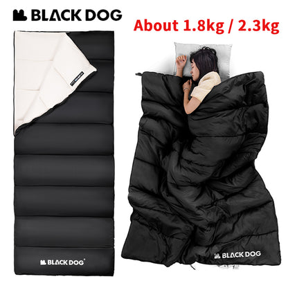 BLACKDOG Envelope Sleeping Bag Portable Ultralight Double Spring Autumn Warm Adult Sleeping Bag 210T Polyester Pongee Camping Outdoor Travel Hiking