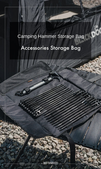 BLACKDOG Outdoor Nail Hammer Storage Bag Portable Outdoor Ground Nail Storage Bag Camping Tent Accessories Bag Ground Nail Storage