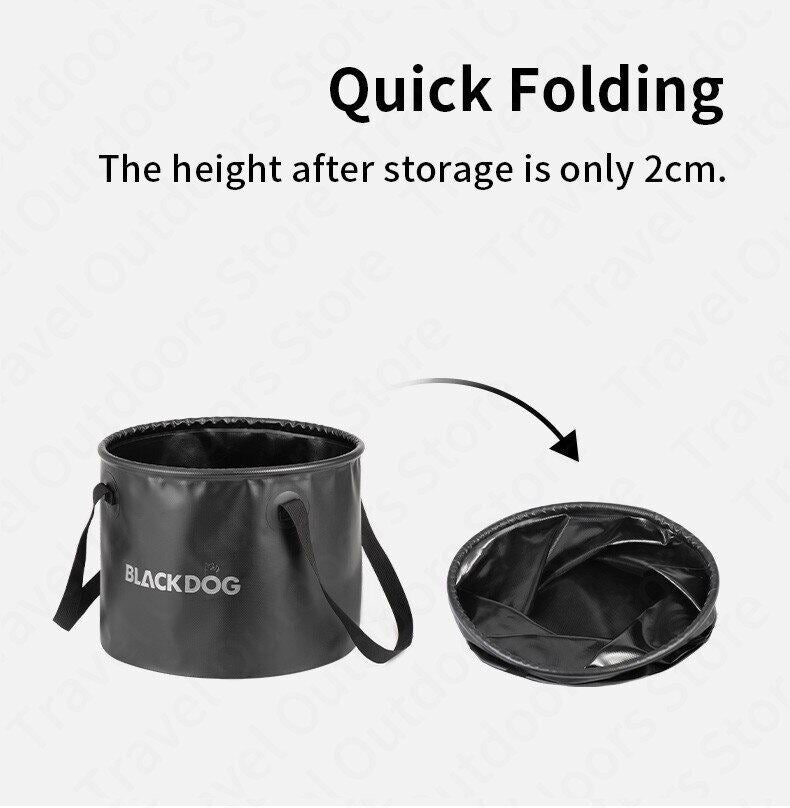 BLACKDOG PVC Foldable Water Bucket Portable Ultralight 20L Water Bucket PVC Waterproof Storage Bag Round Square Shapes Foldable Sink Wash Basin