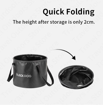 BLACKDOG PVC Foldable Water Bucket Portable Ultralight 20L Water Bucket PVC Waterproof Storage Bag Round Square Shapes Foldable Sink Wash Basin