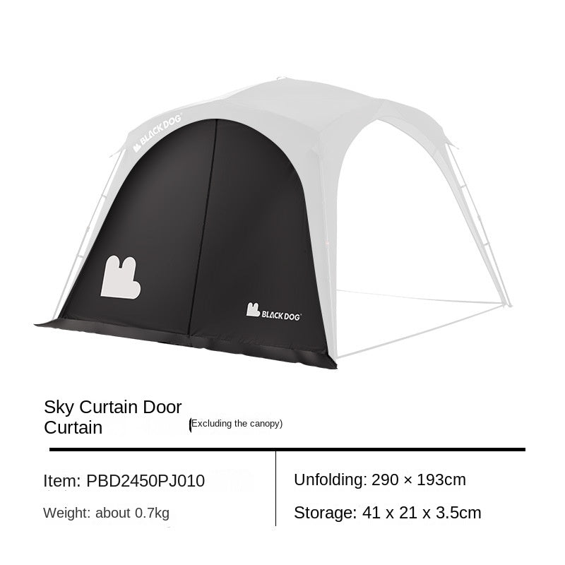 BLACKDOG UNICORN DOME TENT Automatic Multiple Setting Canopy Tent Unlimited Connection Bedroom Awning Living Area Waterproof Outdoor Camping Vinyl Coated UPF100+ UV Sun Protection Black White Fast Build 4-12 Person Large Space Heavy Duty Shelter