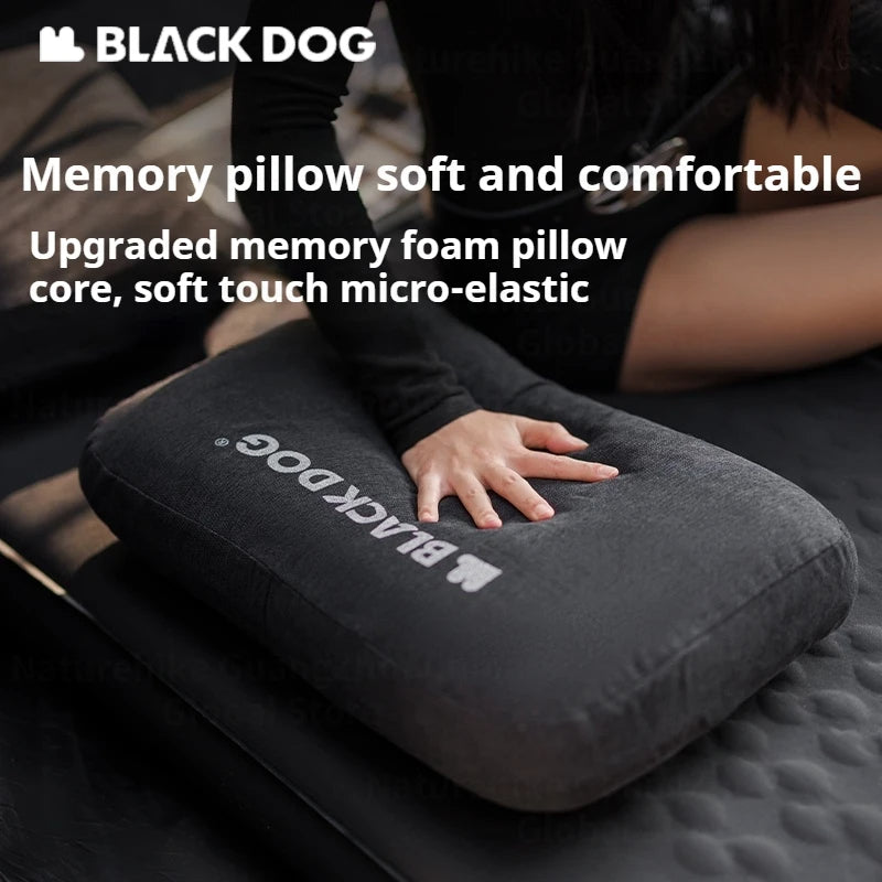 BLACKDOG Cloud-Memory Foam Camping Pillow Self Inflating Pillow Sponge Foam Portable Ultralight Air Cushion Business Trip Waist Cushion Neck Pillow