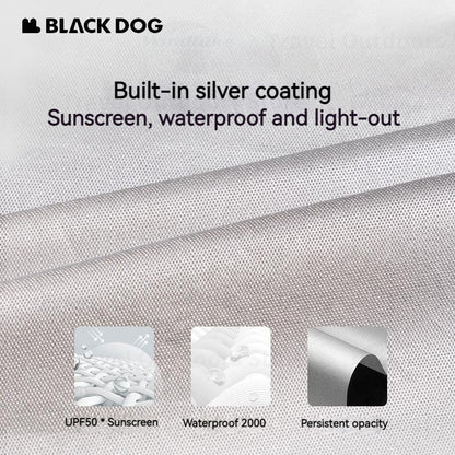 BLACKDOG Black Automatic Shower Tent Portable Single Shower Changing Tent Sun Protection Camping Tent Changing Mobile Toilet Bath Bathroom Waterproof PU2000mm Windproof 150D Silver Coated Black Dog