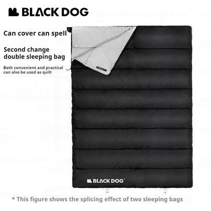 BLACKDOG Envelope Sleeping Bag Portable Ultralight Double Spring Autumn Warm Adult Sleeping Bag 210T Polyester Pongee Camping Outdoor Travel Hiking