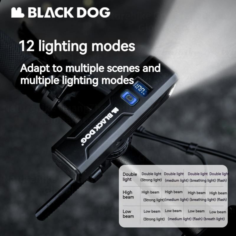 BLACKDOG T2 Dual Beam Cycling Headlight Portable Ultralight Outdoor Strong Night Bike Light Riding Lamp Flashlight Induction Sensor Front Rear Light USB Rechargeable Waterproof Mountain Bicycle Heavy Duty Original Black Dog