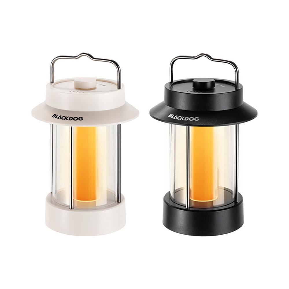 BLACKDOG Retro Camping Atmosphere Light Portable Lightweight Multi Function Outdoor Soft Light Warm Cool White LED Lantern Atmosphere Lamp USB Charging IPX4 Waterproof Up To 300 Lumens Camping Hiking Picnic Beach Travel Heavy Duty Original Black Dog