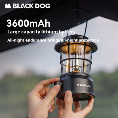 Blackdog Retro Mini Camping Light Portable Lightweight Rechargeable Lamp Waterproof 3600mAH Battery LED Atmosphere Stepless Dimming Hanging Lantern