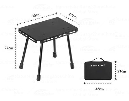 BLACKDOG Tactical Table & Bench Ultralight Tactical Folding Table Stool For Camping Hiking Travel Outdoor Picnic Fishing Compact Chair Small Stool Portable Horse Strap Aluminum Alloy Folding Desk Heavy Duty Original Black Dog