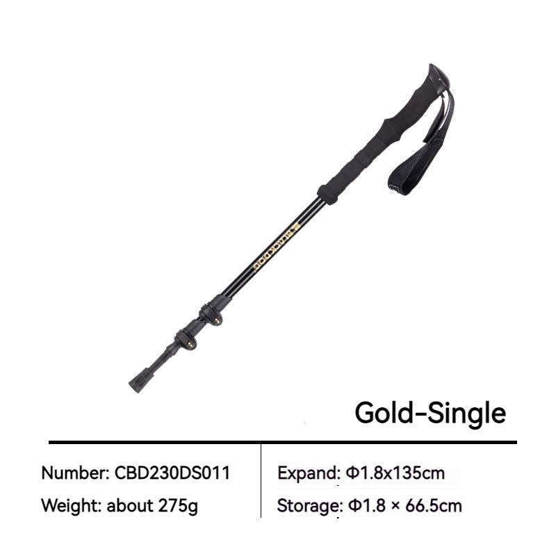 BLACKDOG Ultralight Trekking Poles Outdoor Telescopic 66.5-135CM 275g Walking Trek Rod Stick 6061 Aluminum Alloy Portable Ultralight 3-Section External Lock Climbing Hiking Camping Stick Skiing for Adult Black Dog