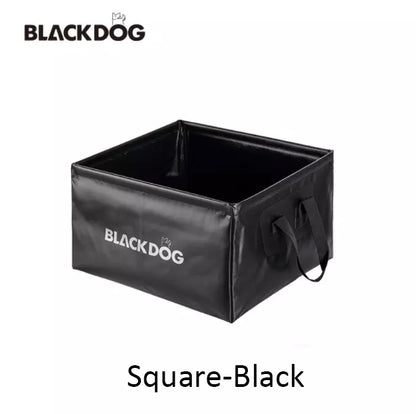 BLACKDOG PVC Foldable Water Bucket Portable Ultralight 20L Water Bucket PVC Waterproof Storage Bag Round Square Shapes Foldable Sink Wash Basin