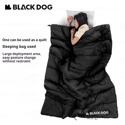 BLACKDOG Envelope Sleeping Bag Portable Ultralight Double Spring Autumn Warm Adult Sleeping Bag 210T Polyester Pongee Camping Outdoor Travel Hiking