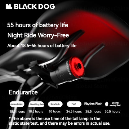 BLACKDOG Chasing Light M1 Smart Brake Tail Light Portable Lightweight Bike Tail Light Bicycle Brake Sensing Light Night Cycling Rear Lamp Taillight Waterproof Outdoor Mountain Biking Travel Heavy Duty Original Black Dog